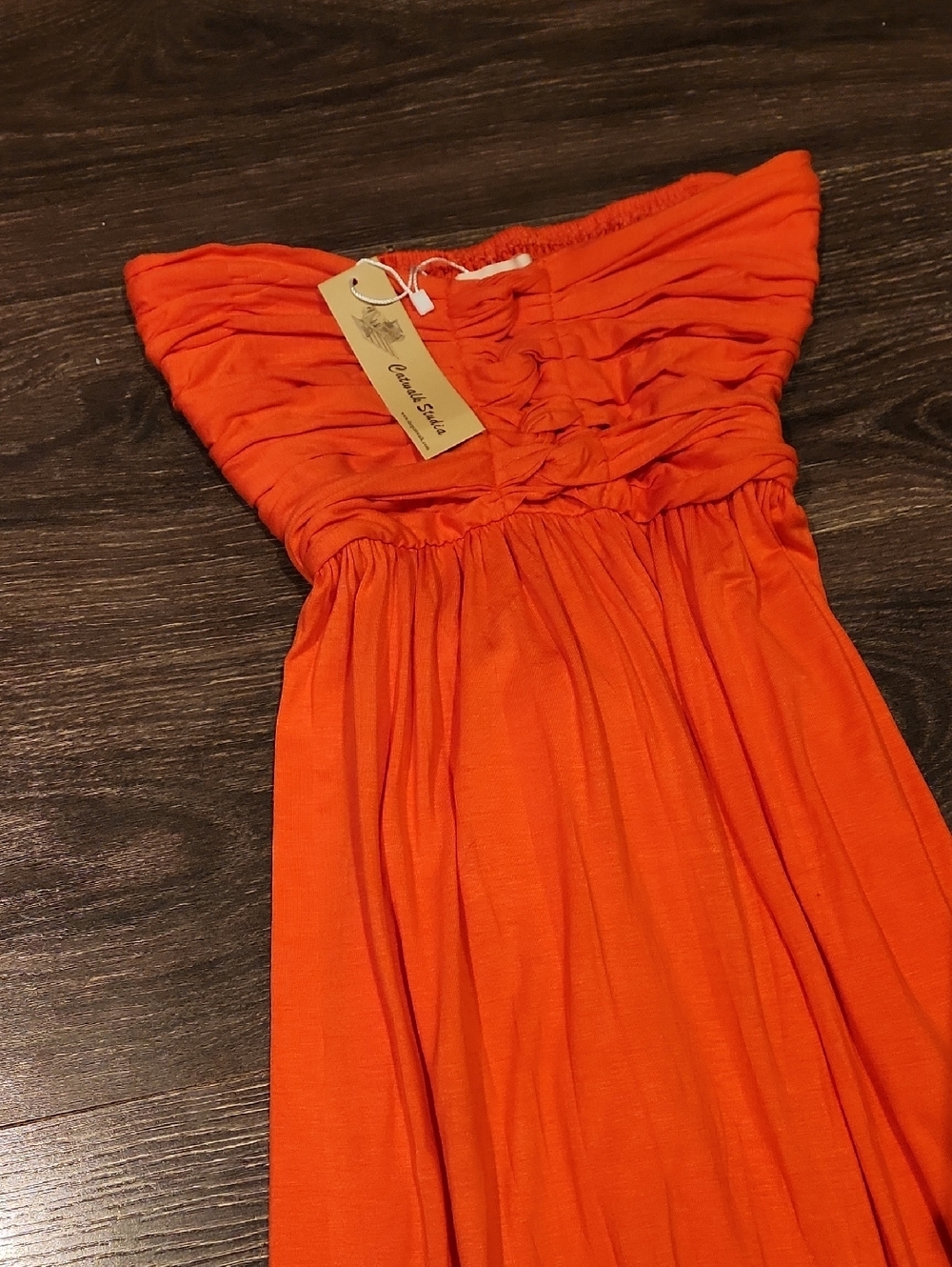 ❤️ NWT! CATWALK STUDIO CORAL HALTER OR STRAPLESS MAXI DRESS, LARGE - Picture 4 of 9